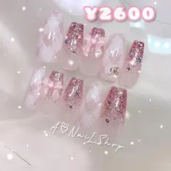 ネイルチップ オーダー ちゅるん フレンチガーリー ワンホン 韓国 量産型 ホロ