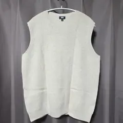 UNIQLO ユニクロ オーバーサイズクルーネックベスト ベージュ L