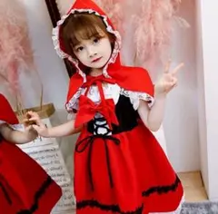 ハロウィン　コスプレ　キッズ　赤ずきん風コスチューム　100cm 新品・未使用