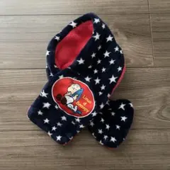 リナスとスヌーピー 星柄 もこもこ フリース マフラー キッズ 女の子