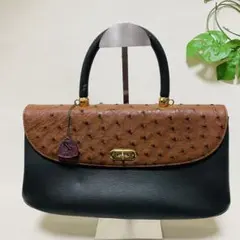 GARBO オーストリッチレザー ショルダーバッグ ハンドバッグ　２WAY