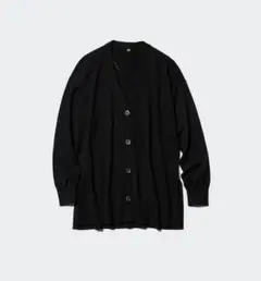 UVカットVネックロングカーディガン09BLACK