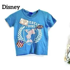 Disney ブルーミッキーTシャツ　男女OK ワッペン　バックプリントのサムネイル