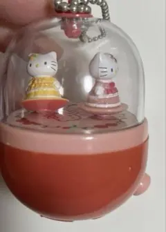 希少 ハローキティ コーヒーカップ キーホルダー ゼンマイ式 平成
