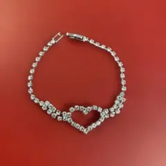 ハート型クリスタル　ブレスレット