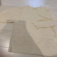 ITS DEMO メッシュニット アイボリー フリーサイズのサムネイル