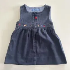 familiar ファミリア ネイビー刺繍ワンピース 80cm