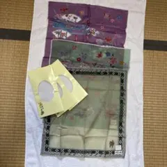 沖縄県紅型ハンカチーフ3枚組