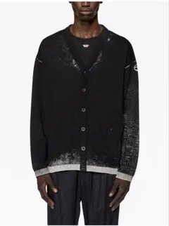 DIESEL (ディーゼル) コットン プリント ニットカーディガン