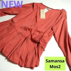 NEW・SamansaMos2・衿ぐりレースカシュクール・シャツ・トップス・長袖のサムネイル