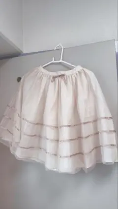 Ank Rouge フレアスカート クリーム色