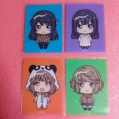 「青春ブタ野郎」シリーズ　ちょこんとアクリルカード　4種