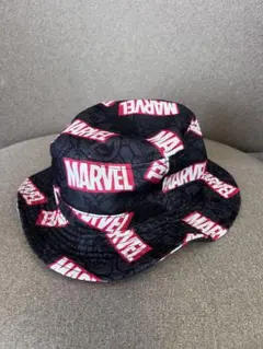 MARVEL マーベル バケットハット 総柄 ロゴ ブラック 帽子 キッズのサムネイル