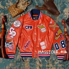 美品 メンズ 革ジャン スタジャン レザージャケット 牛革 本革 L-2XL