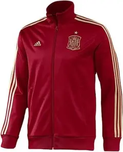 希少　アディダス　スペイン　トラックジャケット　ジャージ　刺繍　レッド　金　赤