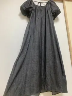 デニム ロングワンピース