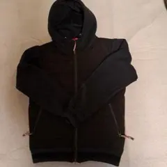 BEAMS HEART フリースナイロンフードジャケット ブラック