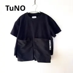 ❤︎TuNO ポケット付き Tシャツ ブラック 8-9y