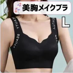 【ラス1！】ブラ ノンワイヤー ナイトブラ パッド付 シームレス Ｌ ブラック