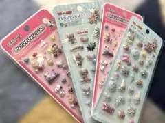 スヌーピー　PEANUTS トム&ジェリー　ぷくぷくシール 4枚セット