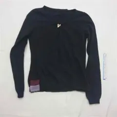 &ナンバーセブンティスリー ウール混 ブラック系 長袖ニット サイズ0