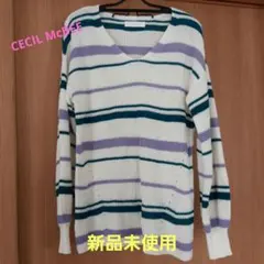 【新品未使用】CECIL Mc BEE セシルマクビー ボーダーニットレディース