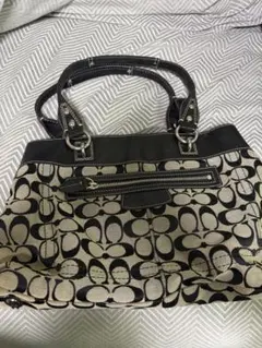 COACH シグネチャー ハンドバッグ ブラック