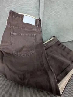 boohon MAN ブーフーメンブラウン ストレートデニムパンツ 34