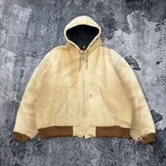USA製 2XL Carhartt アクティブジャケット ブラウン Y2K