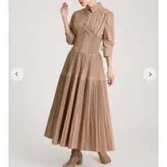 【FRAY I.D】ランダムプリーツシャツワンピース