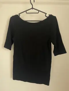 【GAP】五分袖バックUネックカットソー