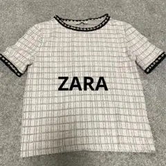 ZARA／ザラ／チェック柄 半袖トップスのサムネイル