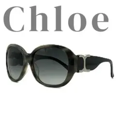 極美品】Chloe クロエ サングラス グレー ブラック バタフライ型