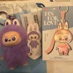 ラブブ LABUBU PIN FOR LOVE ミニラブブ イニシャル 【T】