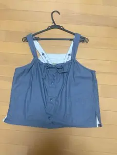 niko and…カジュアルグレーベスト ビスチェリバーシブル