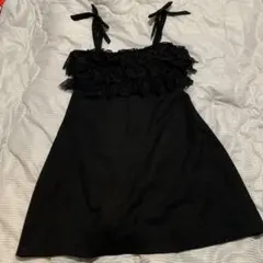 バブルス　黒のレースフリル　ミニワンピース
