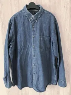 ユニクロ　デニムボタンダウンシャツ　ブルー　3XL