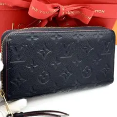 ☆美品☆ルイヴィトン ラウンドファスナー長財布 モノグラムアンプラント ネイビー