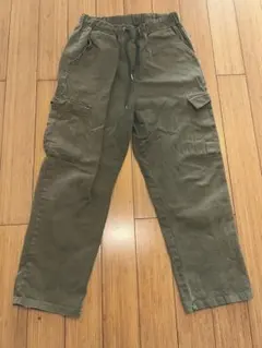 カーゴパンツ オリーブ Mサイズ ウエストゴム ドローストリング