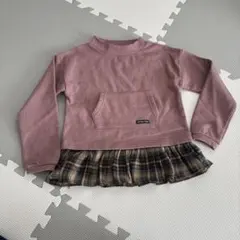 ドッキング　切り返し　トップス　長袖　トレーナー　裏起毛