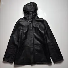old gap leather レザー フーディ パーカー ラムレザー y2k - メルカリ