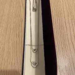 ハート型クリスタルネックレス ※箱は付きません