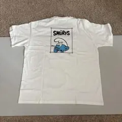 新品THE SMURFS スマーフ コラボTシャツ ホワイト L