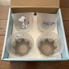 スヌーピー ガラスコップ4個セット
