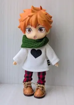 ●桃缶●no.406　ねんどろいどどーるサイズ　白ハート3点セット