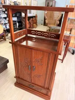 希少 木製 衣桁（いこう）着物掛け 伝統工芸 透かし彫り ハンガー
