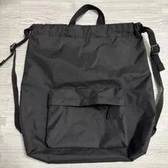 【最終価格】無印良品 MUJI トートにもなる巾着リュックサック ブラック