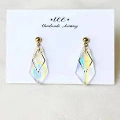 1130★イエロー　ブルー　シンプル　小ぶり夏　ハンドメイド　ピアス　イヤリングのサムネイル