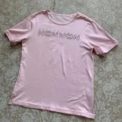 美品　マドモアゼルノンノン　ロゴ刺繍クルーネックTシャツ40(L)ピンクのサムネイル