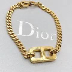 極美品✨Dior ディオール　ブレスレット　喜平チェーン　ゴールド　CDロゴ